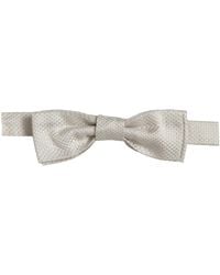 Dolce & Gabbana - Men White 100% Silk Adjustable Neck Papillon Bow Tie - Lyst