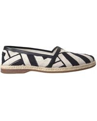Dolce & Gabbana - Stripes Slip On Espadrille Shoes - Lyst