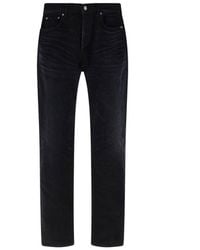 Saint Laurent - Cotton Denim Jeans - Lyst