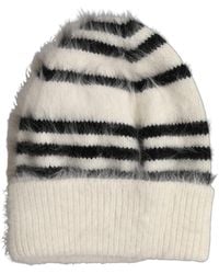 Dolce & Gabbana - Striped Angora Knitted Beanie One Size Hat Nylon - Lyst