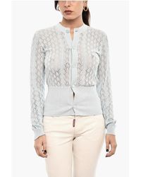 DSquared² - Perforated Cardigan With Logoed Buttons - Lyst