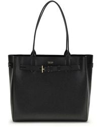 Tom Ford - Black Calf Leather Bos Taurus Shoulder Bag - Lyst