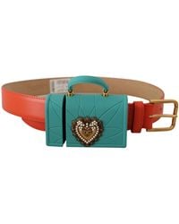 Dolce & Gabbana - Leather Devotion Heart Micro Bag Headphones Belt - Lyst