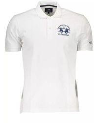 La Martina - White Cotton Polo Shirt - Lyst