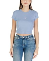 Calvin Klein - Blue Cotton T - Lyst