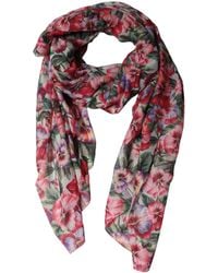Dolce & Gabbana - Multicolor Floral Cotton Lace Stole Scarf - Lyst