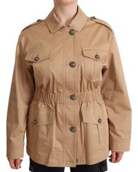 Dolce & Gabbana - Chic Button Down Coat With Embellishments - Lyst