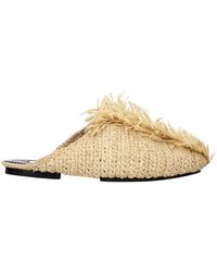 Jil Sander - Raffia Slippers - Lyst