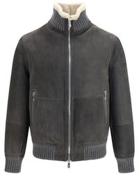 Brunello Cucinelli - Gray Wool Oves Aries Full - Lyst