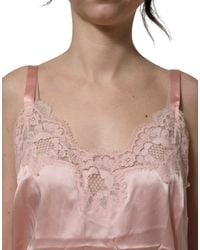 Dolce & Gabbana - Light Floral Lace Lingerie Underwear Top Cotton Elastane Nylon Silk - Lyst