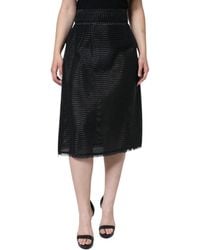 Dolce & Gabbana - Viscose High Waist Pencil Cut Skirt - Lyst