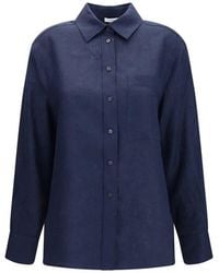 Lardini - Blue Linen Dress Shirt - Lyst