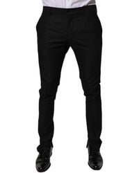 Dolce & Gabbana - Virgin Wool Menskinny Dress Formal Pants - Lyst