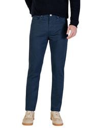 Borghese - Blue Cotton Skinny Pants - Lyst