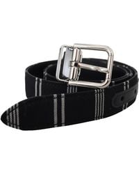 Dolce & Gabbana - Cotton Metal Buckle Belt - Lyst