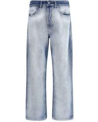 DIESEL - Blue Cotton Bootcut Jeans - Lyst
