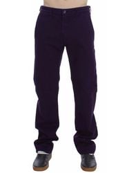 Gianfranco Ferré - Purple Cotton Stretch Purple Fit Pants - Lyst