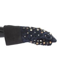 Dolce & Gabbana - Wool Shearling Studded Leopard Gloves - Lyst