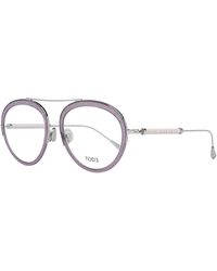 Tod's - Purple Metal & Leather Glasses (frames) - Lyst