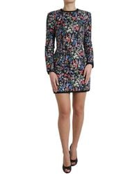 Dolce & Gabbana - Floral Sheath Mini Dress Elegance - Lyst