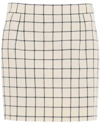 Marni - Check Wool Mini Skirt - Lyst