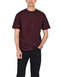 Only & Sons - Bordeaux Organic Cotton T - Lyst