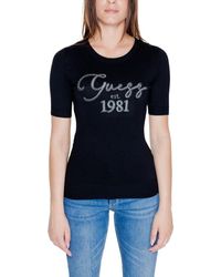 Guess - Black Viscose Tops & T - Lyst