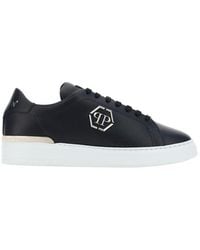 Philipp Plein - Black Calf Leather Bos Taurus Low Top Sneakers - Lyst