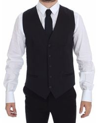 Dolce & Gabbana - Cotton Stretch Dress Vest Blazer - Lyst