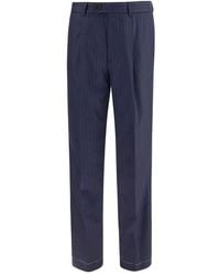 Brunello Cucinelli - Blue Wool Oves Aries Dress Pants - Lyst