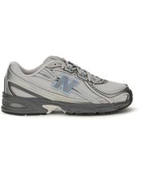 New Balance - Gray Fabric Athletic Sneakers - Lyst