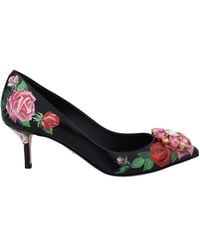 Dolce & Gabbana - Black Leather High Heel Pumps - Lyst