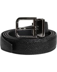 Dolce & Gabbana - Calf Leather Classic Metal Buckle Belt - Lyst