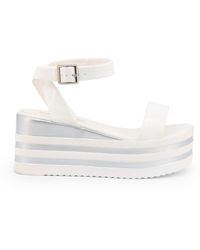 Marina Yachting Ankle Strap Wedge Sandals - White