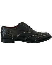 Dolce & Gabbana - Elegant Studded Derby Shoes - Lyst