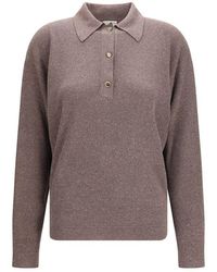 Calvin Klein - Brown Silk Sweatshirt - Lyst