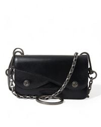 Dolce & Gabbana - Sleek Leather Shoulder Bag - Lyst