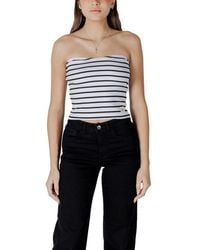 Calvin Klein - White Cotton Rigenerato Tops & T - Lyst