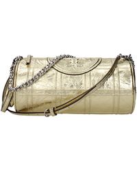 Tory Burch - Gold Leather Shoulder Bag - Lyst