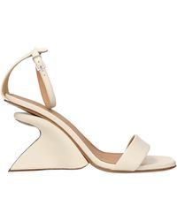 Off-White c/o Virgil Abloh - Ankle Strap Sculpted Heel Sandal - Lyst
