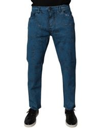 Dolce & Gabbana - Tie Dye Cotton Skinny Denim Jeans - Lyst