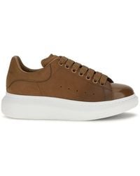 McQueen - Brown Calf Leather Bos Taurus Chunky Sneakers - Lyst