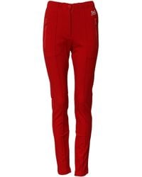 Dolce & Gabbana - Red Mid Waist Slim Fit Pants - Lyst