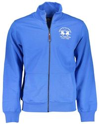 La Martina - Blue Cotton Sweater - Lyst