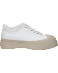 Marni - White Leather Low Top Sneakers - Lyst