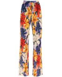 Etro - Floral Pleated Chiffon Pants - Lyst