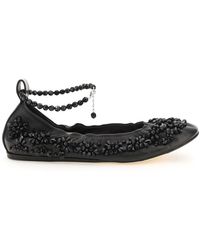 Simone Rocha - Embellished Ballerina With Ankle Strap - Lyst