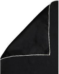 Dolce & Gabbana - Men Black Silk Pocket Square Foulard Scarf - Lyst