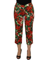 Dolce & Gabbana - Chic Cropped Mid Waist Pants - Lyst