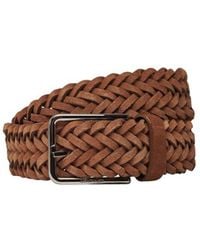 Calvin Klein - Brown Leather Regular Belt - Lyst